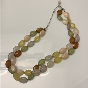 Earthy pebble faux gemstone necklace